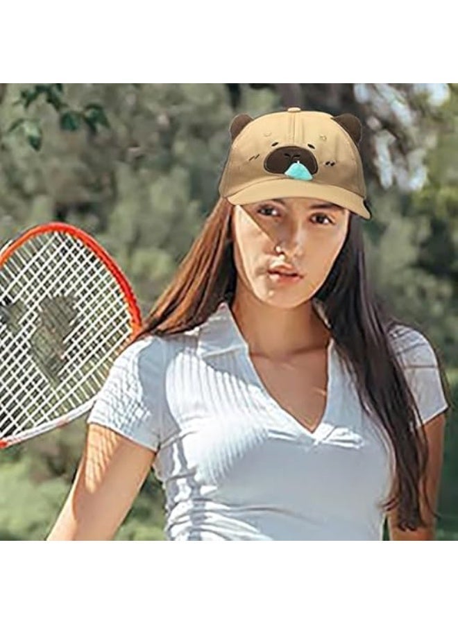 ChicAbode Animal Hat for Adults, Summer Baseball Cap with Printed Design, Casual Sports Hat for Boys & Adults, Adjustable 56-59cm (Brown) - Image 3